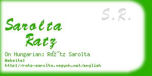 sarolta ratz business card